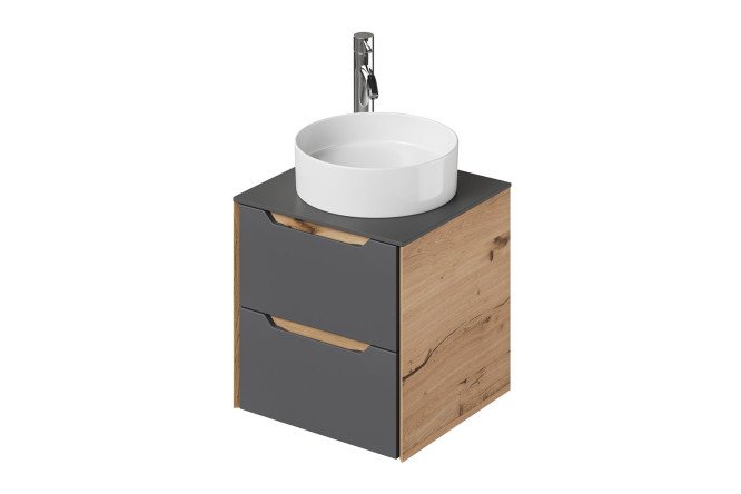 Изображение товара Тумба подвесная Nill 60 60.6 см, цвет каркаса графит (3-810UP), фасада графит (3-810UP)