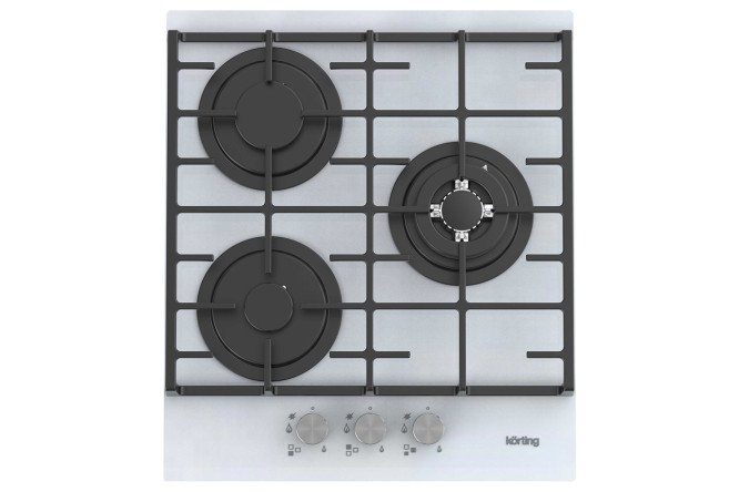Изображение товара Газовая панель KORTING НGG 4825 CTW 45 см с 3 зонами нагрева и стеклянной поверхностью