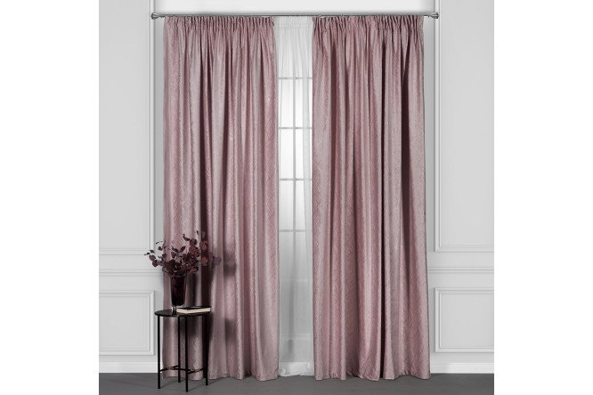 Изображение товара Комплект штор DAILY by T Венуа 200x270 см, 2 шт., цвет розовый