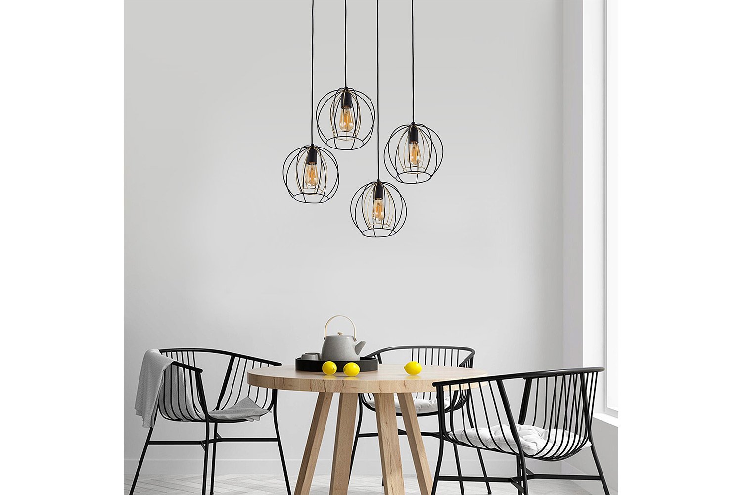 Светильник подвесной TK LIGHTING Jaula 8 кв.м., 55х140х55 см, E27