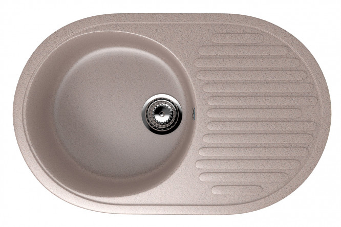 Изображение товара Мойка кухонная ULGRAN U-107 с крылом 72х45.5 см искусственный мрамор