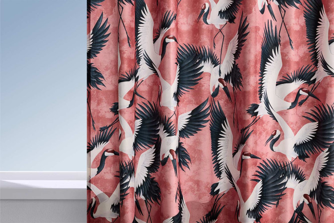 Изображение товара Штора HOFF Элеганс 180х300 см, 1 шт., цвет розовый