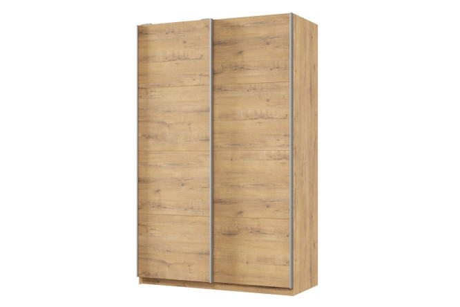 Изображение товара Шкаф-купе 2-дверный Практик 140х220х60 см, бунратти, профиль серебро