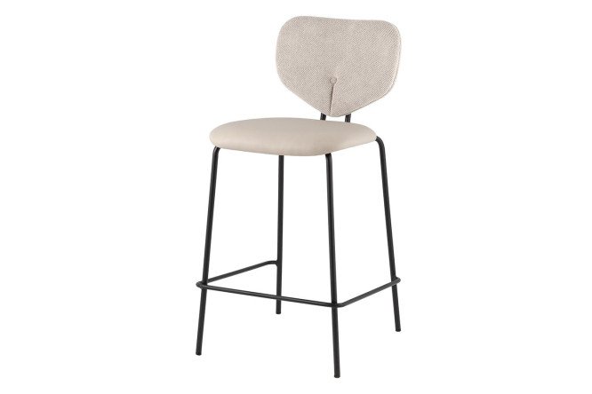 Изображение товара Стул полубарный Stool Group Masey 45х91.5х51 см, цвет обивки бежевый, ножек чёрный