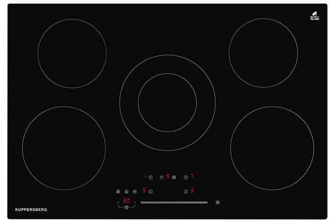 Изображение товара Электрическая варочная панель KUPPERSBERG ECS 702 77 см стеклокерамика 5 зон нагрева