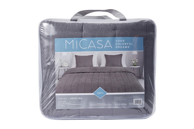 Комплект покрывало + наволочки MICASA Antelina 220х240 см, Полиэстер