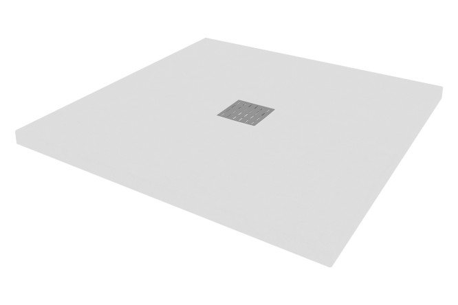 Изображение товара Душевой поддон Графит 1490191 из литьевого мрамора белого цвета 90х3х90 см