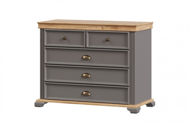 Изображение товара Комод Амели стильный комод с ящиками и фасадом онекс серый