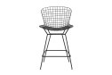 Стул полубарный Stool Group Bertoia 53х112х68 см, цвет сидушки чёрный, ножек чёрный