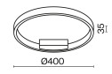 Светильник потолочный LED Modern Rim 12 кв.м., 40x3.5x40 см, LED