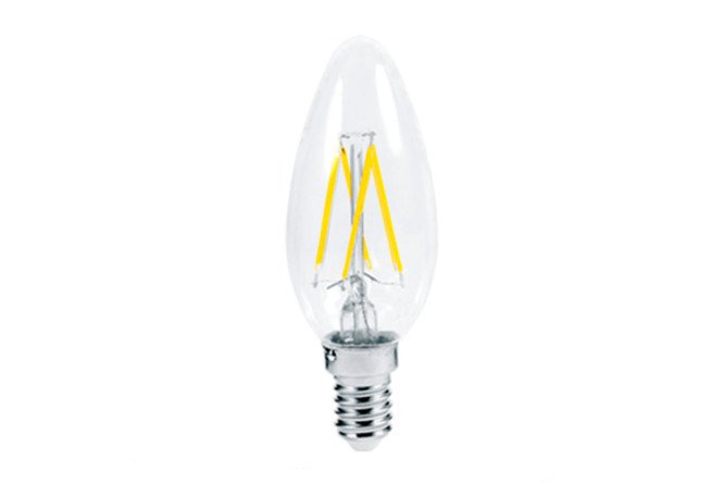 Изображение товара Лампа светодиодная IN HOME Deco E27, 5W, Свеча, 3000 К