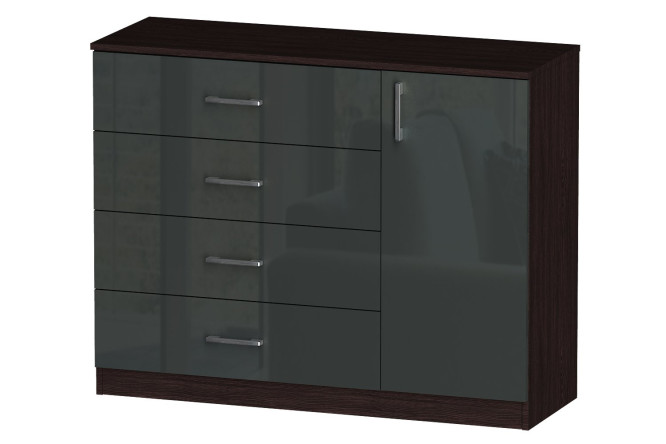 Изображение товара Комод Лайф 115х90х40 см антрацит венге для хранения