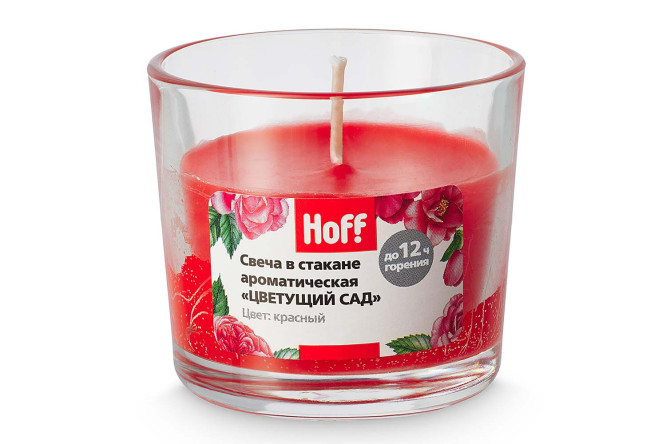 Изображение товара Свеча в стакане HOFF Цветущий сад 5.5 см