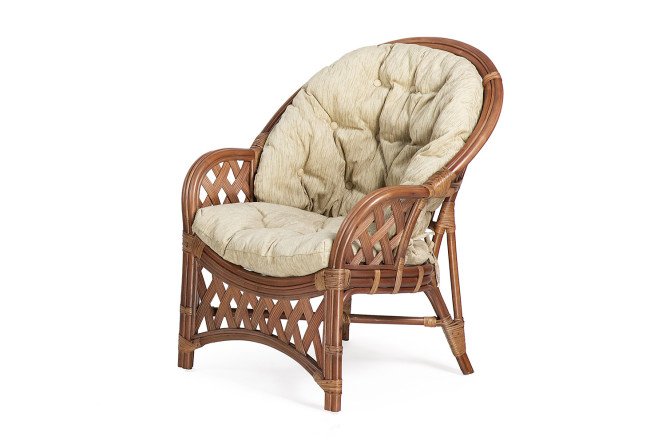 Изображение товара Кресло Черчилль цвет каркаса миндаль матовый, мягких элементов бежевый