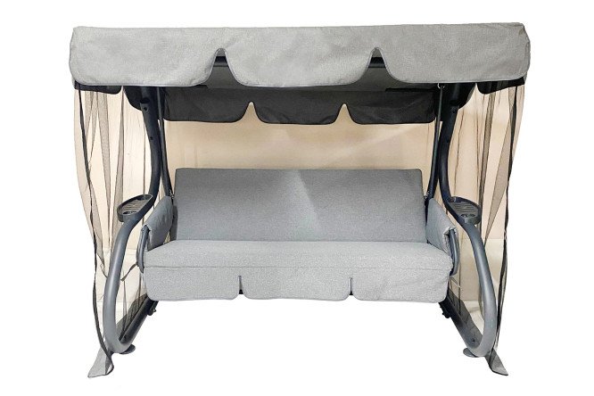 Изображение товара Диван-качели Джейн с серым каркасом и тентом - стиль и комфорт
