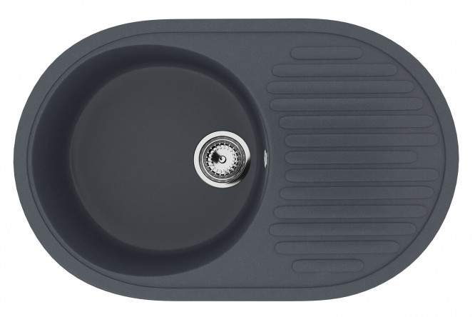 Изображение товара Мойка с крылом ULGRAN U-107 72х45,5х18 см искусственный мрамор