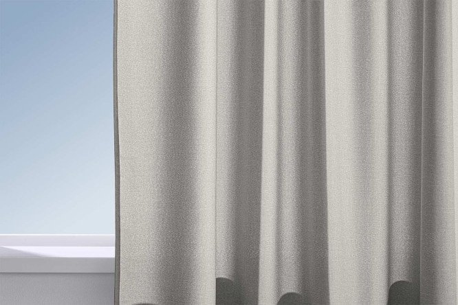 Изображение товара Штора HOFF Queline 150х280 см серо-бежевый универсальная лента