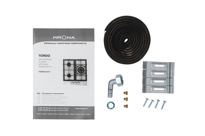 Газовая варочная панель KRONAsteel Tordo 45 IX 45 см