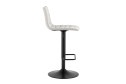 Стул барный Stool Group Tyler 45х85.5х49.5 см, цвет обивки светло-серый, ножек чёрный