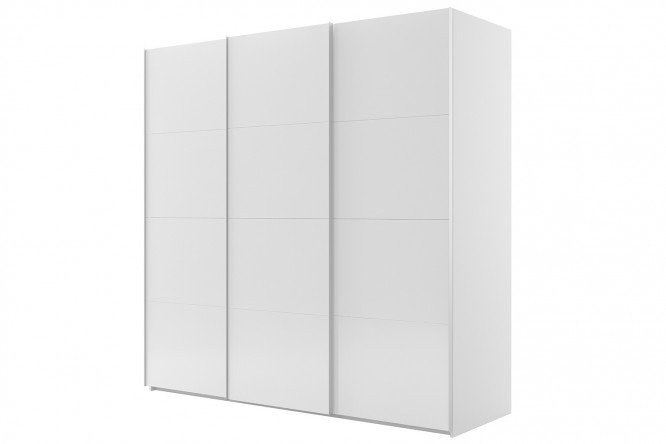Изображение товара Шкаф-купе 3-дверный Comet 300х240 см белый снег, фасады белое стекло