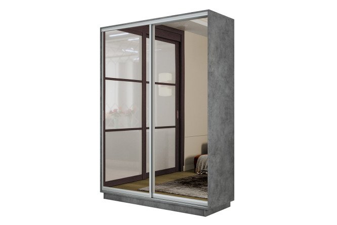 Изображение товара Шкаф-купе 2-дверный Slide-2 с зеркалами 120х240х45 см