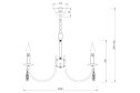 Люстра FREYA FR1006PL 13 кв.м., 58х142х58 см, E14