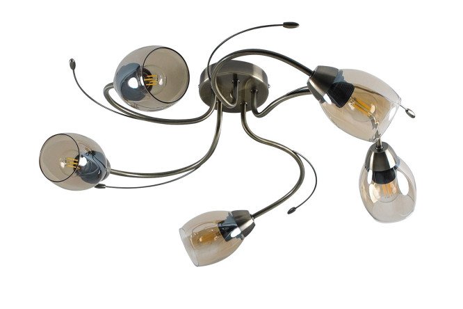 Изображение товара Люстра потолочная Curly 15 кв.м., 57x22x57 см, E27, Бронзовая