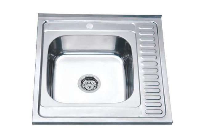 Изображение товара Мойка накладная РМС MG6-6060L 60х60х17 см из нержавеющей стали