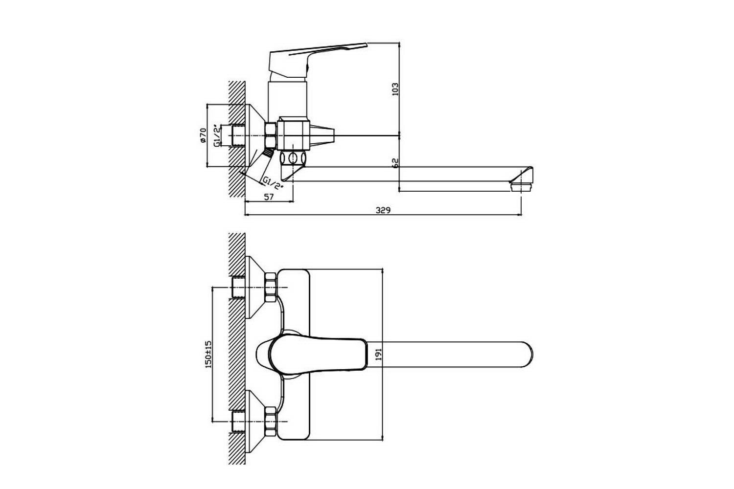 Смеситель для ванны Berti M17-211