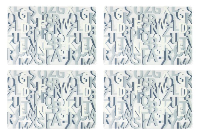 Изображение товара Сервировочные салфетки Граффити 43х0,02х28 см прозрачные и серые