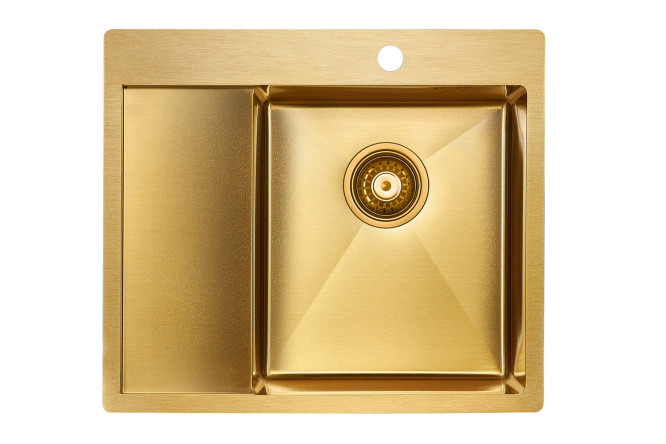 Изображение товара Врезная мойка из нержавеющей стали PAULMARK Kroner 59F PM225951-BGR с крылом 59х51х20 см