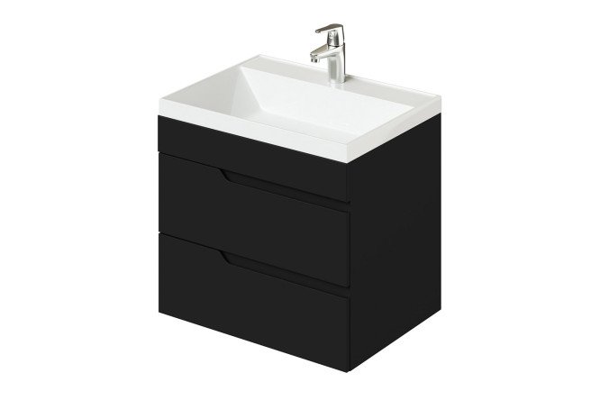 Изображение товара Тумба подвесная Alexa 60 60 см, цвет каркаса чёрный софт (656), фасада чёрный софт (656)