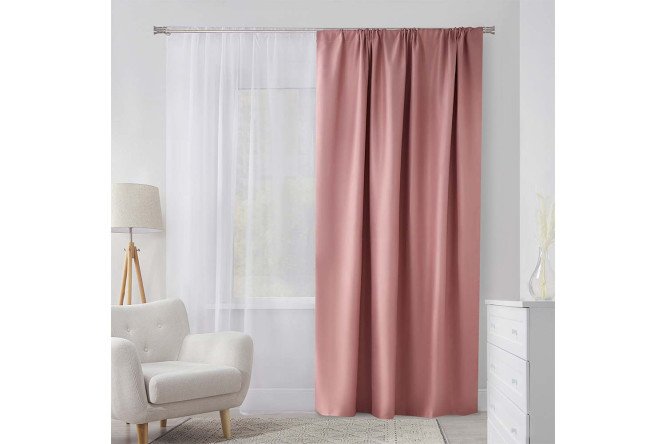 Изображение товара Штора MICASA Landry 200х280 см, 1 шт., цвет пудровый