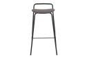 Стул барный Stool Group Mantis 46.5х82х47 см, цвет обивки тёмно-серый, ножек чёрный