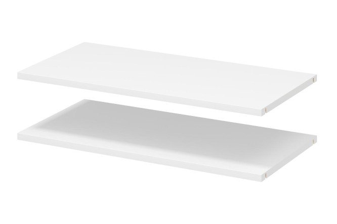 Изображение товара Комплект полок HOFF Блокс 2 шт. для каркаса шириной 75 и глубиной 35 см, цвет белый