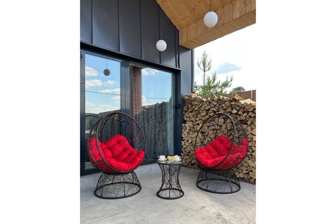 Изображение товара Набор садовой мебели Ореон коричневый красный 2 шт