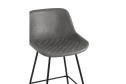 Стул полубарный Stool Group Деймон 49х92.5х47.5 см, цвет обивки серый, ножек чёрный