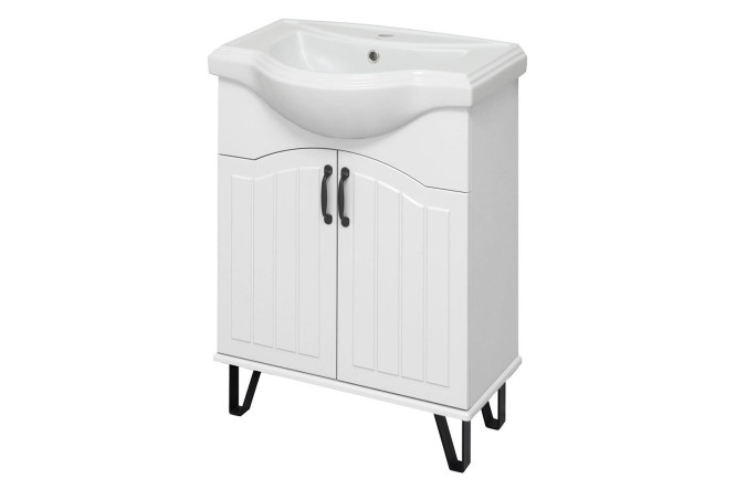 Изображение товара Тумба напольная RUNO Марсель белая матовая 63.8 см без раковины