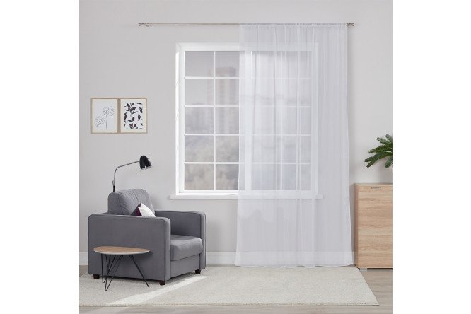 Изображение товара Тюль Miamoza S3191 200х280 см, 1 шт., цвет белый