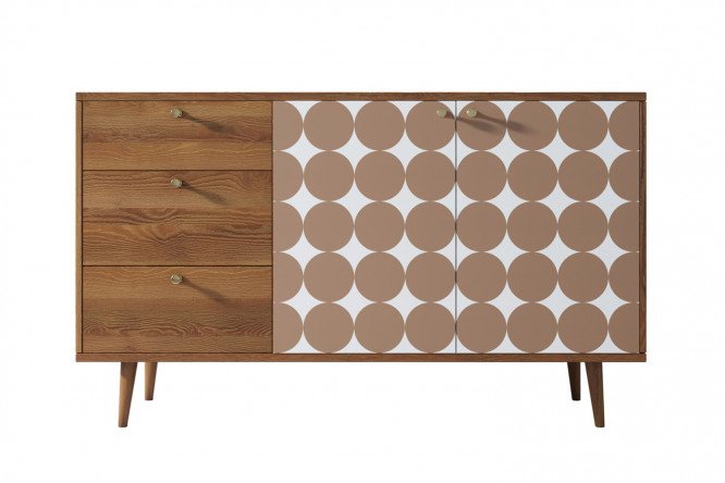 Изображение товара Комод Berber 150х90х45 см с принтовым фасадом и коричневым каркасом