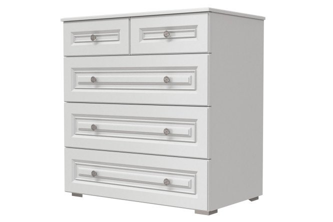 Изображение товара Комод 5 ящиков Олимп белый современный стиль