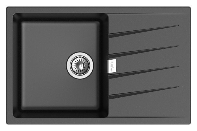 Изображение товара Врезная мойка RIVELATO Raum RM-78 78х50х20 см кварц с крылом