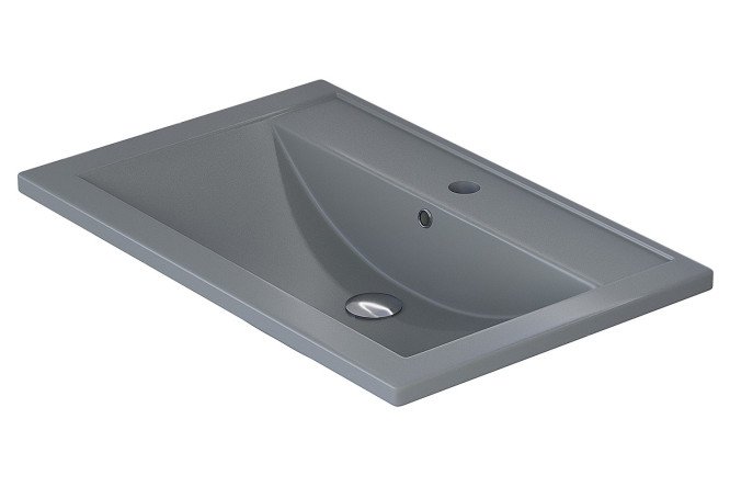 Изображение товара Раковина для ванной Foster Quartz 70х17,5х45,5 см кварц бетон