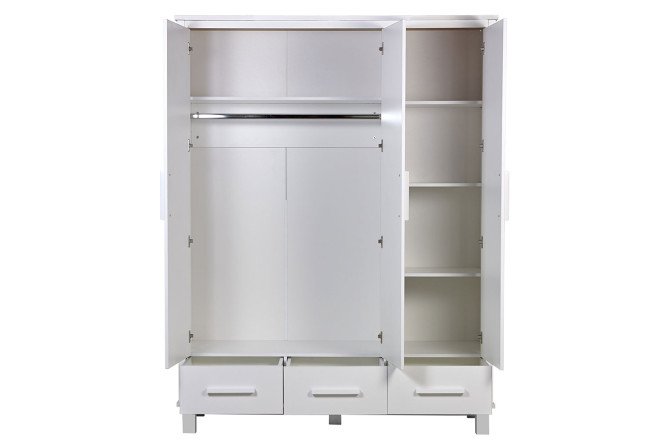 Шкаф трёхсекционный Simple с ящиками 160.4х210х58.8 см