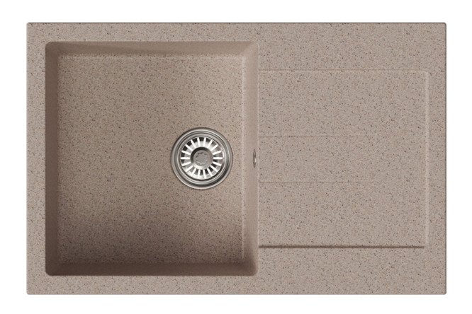 Изображение товара Врезная мойка с крылом MIXLINE ML-GM31 77х50х21 см искусственный камень