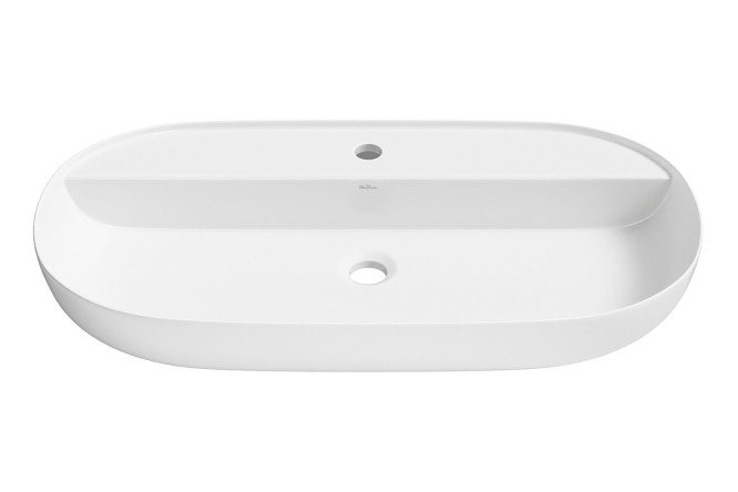 Изображение товара Накладная раковина Chic riviera 82х13,5х42 см белый матовый из фарфора