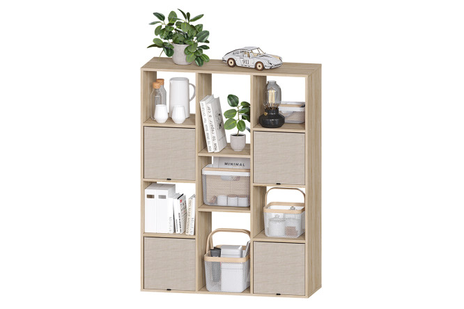 Изображение товара Стеллаж СТ 143С из ЛДСП в цвете дуб Сонома, размеры 107,4х142,4х39 см