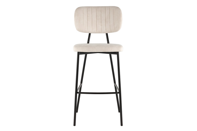 Стул барный Stool Group Ханна 47х110х55 см, цвет обивки молочный, ножек чёрный