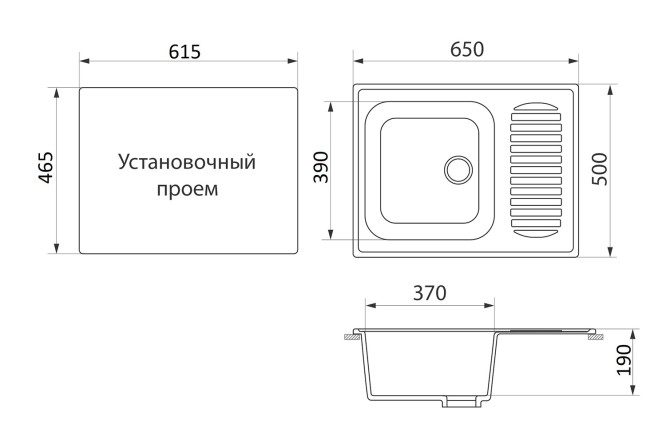 Врезка мойки в столешницу размеры