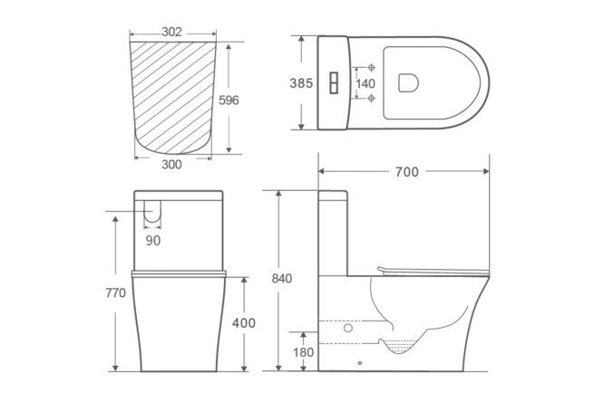 Фото 7 Унитаз-компакт напольный ORANGE C07-050W 38.5х84х70 см